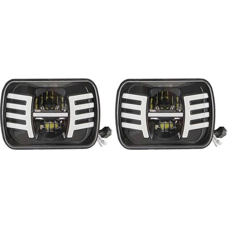 2 phares LED 5x7 pouces 7x6 à faisceau scellé avec feux de croisement/route pour Jeep YJ Cherokee XJ (1/5)