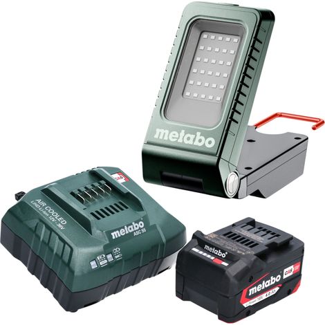 Metabo BSA 18-1000 Proyector de obra sin cable 18 V 1000 lm + 1x batería recargable 4,0 Ah + cargador
