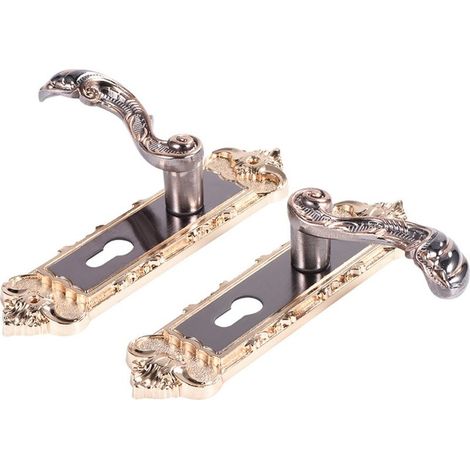 European Retro Metal Alloy Lock Indoor Door Lock Solid Wood Door Room Door Mechanical Locks (1/5)