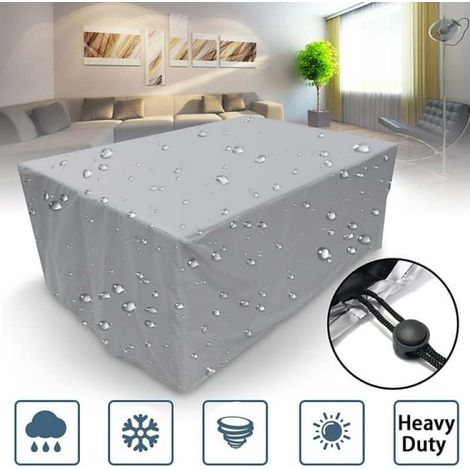 Funda protectora multifuncional para muebles, resistente a la intemperie (mesa, sillas, sofá).