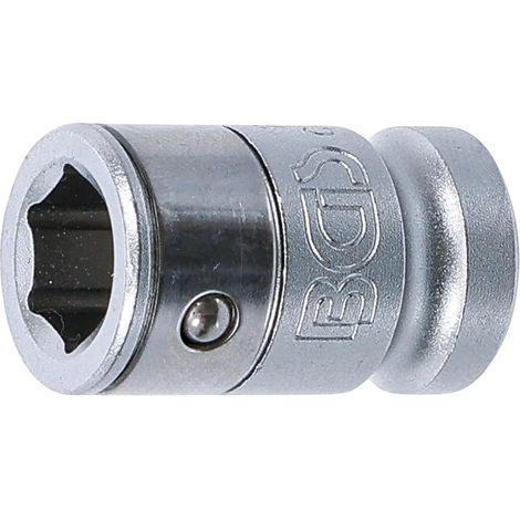 x 10mm Hex Socket Retaining Ball Adapter, Chrome Vanadium Steel, for Wrench (1/4)
