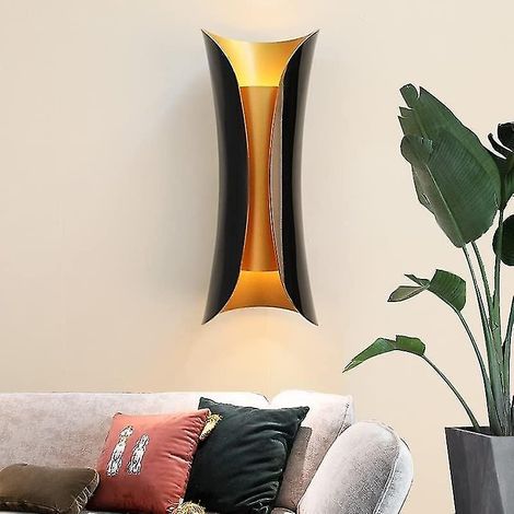 Applique murale moderne et épurée, petite applique murale en forme de bassin, douille E27, 10 W, lumière chaude 3000 K, idéale pour chambre, salon ou couloir. (1/3)