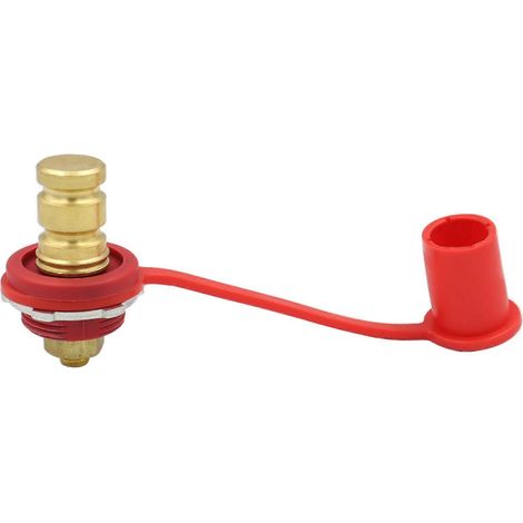 Câble de démarrage pour connecteur d'alimentation de batterie automobile 250A 12V CC, goujons de 3/8 pouce, compatible avec les chargeurs de batterie RV, rouge. (1/5)