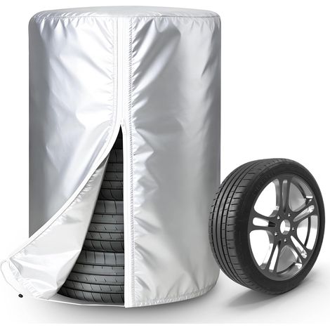 Funda para neumáticos de coche, de 17 a 22 pulgadas, para 4 neumáticos, Oxford 420D, protección solar, funda de invierno para neumáticos de coche, soporte para llantas (80 x 117 cm)