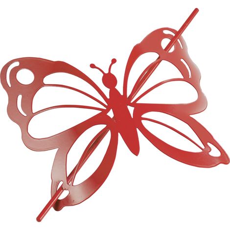 1 Embrasse broche 16 cm Joli papillon rouge