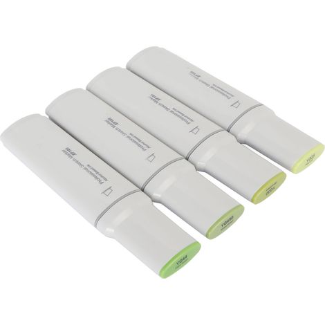Marqueur à pointe extra-large, à base d'alcool, stylo vierge à pointe large, rechargeable, adapté au graffiti, au marquage, à la signalétique, au dessin extérieur, tons jaune-vert. (1/5)