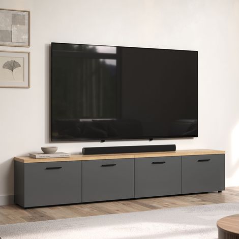 Baggio meuble TV 2 parties, 4 portes anthracite. (1/5)