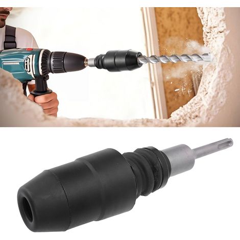 Adaptateur SDS Plus vers SDS Max 8 1/4 po en acier allié pour marteau perforateur, travaux de bétonnage et de démolition. (1/5)