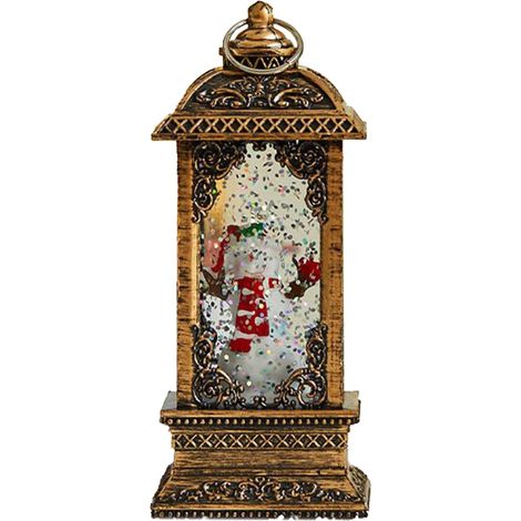 Lanterne Boule à Neige de Fêtes Pièce Maîtresse Hexagonale en Forme De Cône Boule À Neige De Noël Avec Père Noël Et Lumière Pour Salon Chambre Manteau De Cheminée Salle À Manger (1/5)