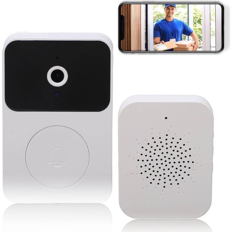 Sonnette vidéo sans Fil - Multi-Fonctionnelle Caméra de Visiophone Exterieur Etanche WiFi Batterie capacité 2.4G (1/4)