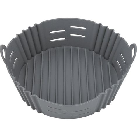 Fryer Silicone Liner Heat Resistant Elastic Washable Food Grade Reusable Fryer Basket for Cooking Grey (1/5)
