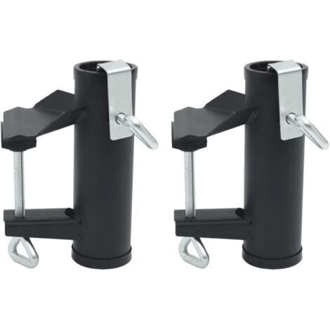 Pinces à Parasol pour Balcon 2 pcs 25-38 mm Acier,Accessoires pour parasols & voiles d'ombrage,0.82KG-4003383 (1/4)