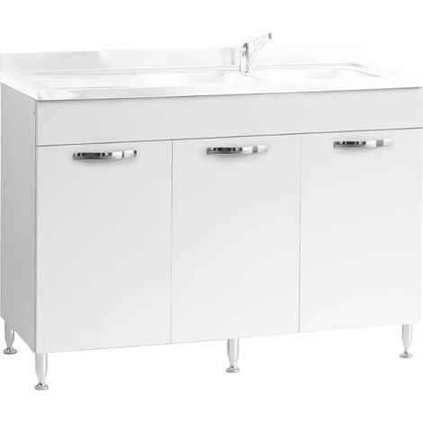 Mobile Sottolavello per Cucine Componibili L.120 x P.50 x H.85. 3 Ante Col.