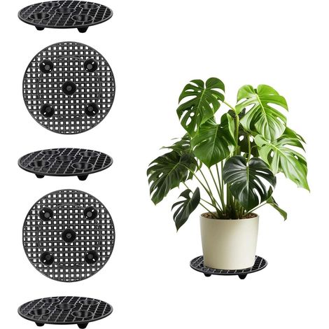 5 pièces 30 cm Soucoupe pour Pot de Fleurs,Soucoupes pour Pots, Support pour Plantes en Pot, Protection des Racines des Plantes, Convient pour Une Utilisation intérieure et extérieure (1/5)