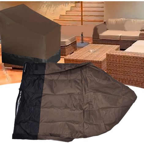 Funda para sofá de exterior 210D, impermeable, lavable, a prueba de polvo, color plata Oxford, ideal para jardín o patio, con bolsa de almacenamiento. (1/5)