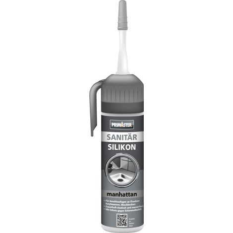Primaster Sanitär Silikon manhattan 100 ml Anwendung ohne Kartuschen-Pistole Sanitär Silikon