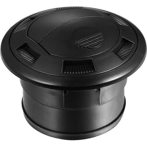 Sortie de ventilation ronde pour climatisation, pour camping-car, bus, voiture ou caravane-10X10CM-Black (1/2)