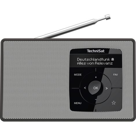 TechniSat DIGITRADIO 2 Tischradio DAB+, UKW DAB+, UKW, Bluetooth® Weckfunktion Schwarz/Weiß (1/5)