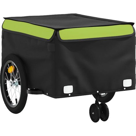 Remorque chariot transport de vélo 45 kg fer vert (1/5)