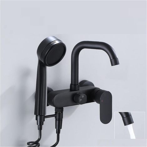 Robinet de remplissage de pot Robinet de cuisine Tuqiu avec pulvérisateur de pulvérisateur pistolet cuisine évier de cuisine robinet mural chaud et froid monté avec un mélangeur de lavabo à pistolet p (1/5)