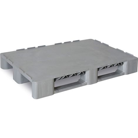 BRB Schwerlastpalette mit 3 Kufen, 1200x800x155 mm, grau, mit Sicherungsrand (1/2)