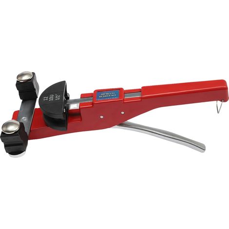 Plieuse de tuyaux manuelle, courbure maximale de 90°, 7 têtes de pliage, Rouge (1/2)
