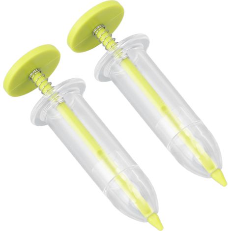 2 pièces distributeur à graines mini semoir à main réglable pour petites graines outil de jardinage jaune (1/5)