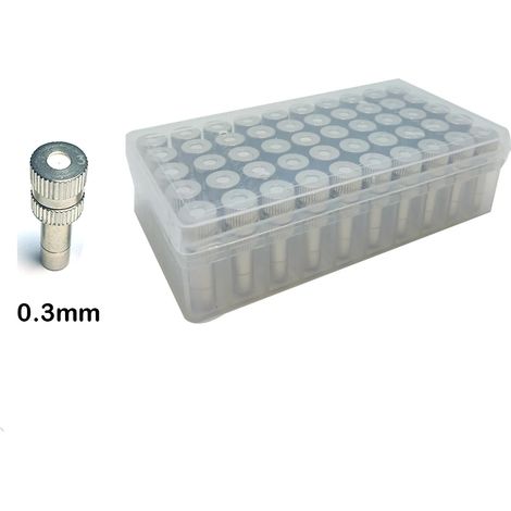 Buse de brumisation à verrouillage rapide (0,3 mm) - 50 pièces/boîte - Raccord en T - Arroseur de jardin rafraîchissant et humidifiant (1/5)