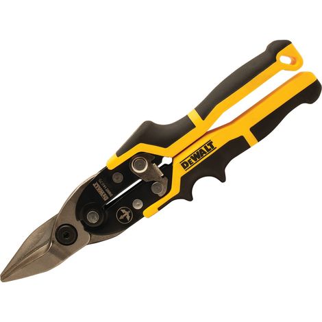 DEWALT DWHT14675-0 Ergo Straight Metal Shears/Cutting Scissors for Sheet Metal, Chrome-Vanadium Steel Construction (1/2)