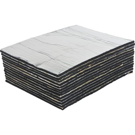 10 Pièces Tapis D’Isolation Acoustique pour Voitures, Tapis de Voiture Isolant, Tapis Amortisseur d'Isolation Phonique Auto Adhésif, Tapis Isolant Thermique Voiture pour Moteur, Toit, Fenêtre (1/5)