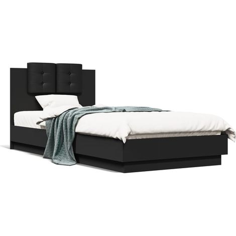 Maison Exclusive - Giroletto con Testiera Nero 100x200 cm in Legno Multistrato (1/5)