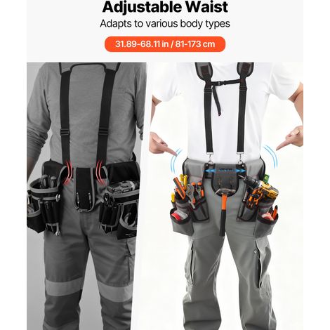 Ceinture Porte Outil Bretelles 22 Poches Ceinture à Outils Tour (1/5)