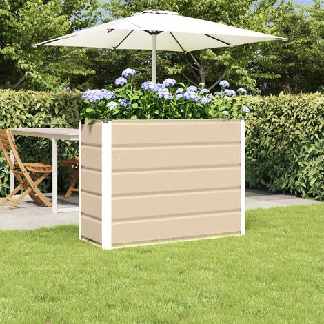 vidaXL Planter Ivory 100 x 40 x 75 cm Steel