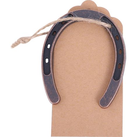 Rustikales Glückshufeisen – Einzigartige Gastgeschenke für Hochzeiten mit Kraftpapier-Anhängern (1/5)