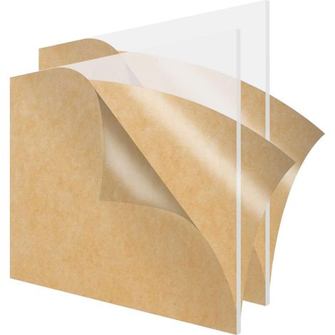 Plaque Acrylique Transparent 2 Pièces, Feuille Acrylique Transparente 1mm, Plaque Plastique pour Les Cadres Photo, Les Expositions de Projets, Les Peintures et Plus Encore, 42 x 29.7cm(A3) (1/5)