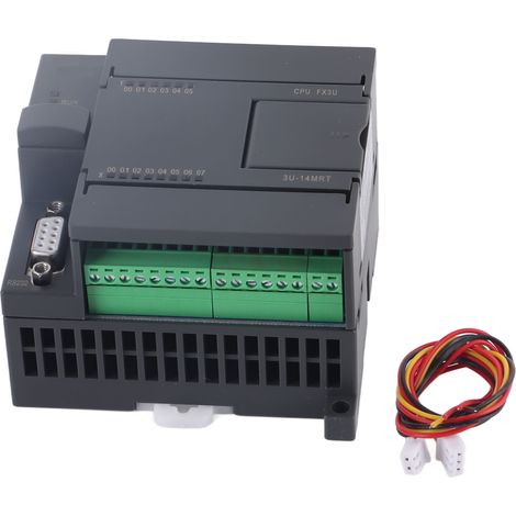 Automate Programmable FX3U 14MT Carte de contrôle industriel PLC 24V 8 entrées 6 sorties relais avec port RS485 et analogique (1/5)
