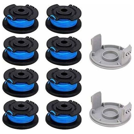 10 Paquets Bobine de Rechange pour Coupe-bordure de Ligne 0,065 pouce pour Ryobi 18v 24v 40v, Compatible Avec Ryobi One + AC14RL3A, Coupe-fil Sans Fil Line 11ft, 8 Bobines + 2 Capuchons de Coupe (1/5)