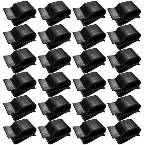 30 attaches de câble noires à double fil pour câbles de châssis de remorque, fournitures de câblage, serre-câbles pour panneaux solaires, serre-câbles pour châssis de remorque-2.5X1.4cm-Black