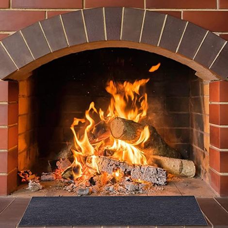 Tapis De Cheminée - Résistant Au Feu Et Anti-dérapant - Pour Protection De Sol Devant Poêle Ou Cheminée - 30 x 48 Pouces - Polyéthylène (1/5)
