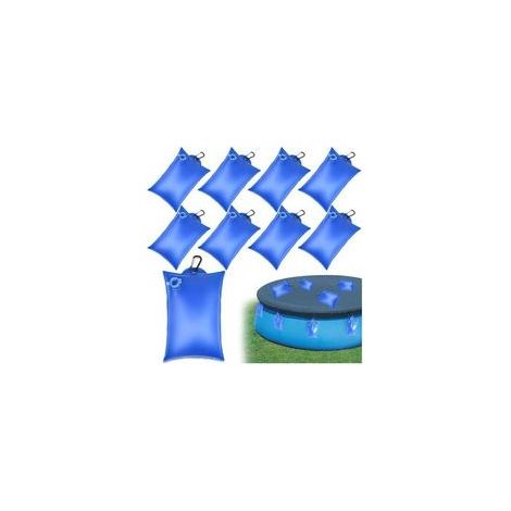 Sac Lestage Eau Bache Piscine 8 Pièces Poids Bache de Protection Piscine 21 x 35 cm Poids Sac Bâche Piscines Hors Sol avec Crochet (1/5)