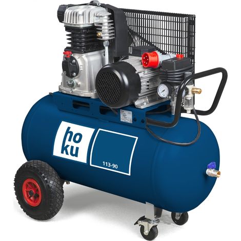 HOKU Kolbenkompressor 113-90 400V 10bar 90l 2-Zylinder-Hochleistungsaggregat