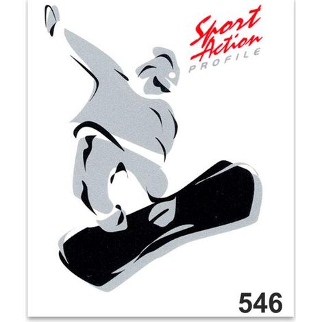 Adesivi Sticker SnowBoard, 10 x 12 cm (1/4)