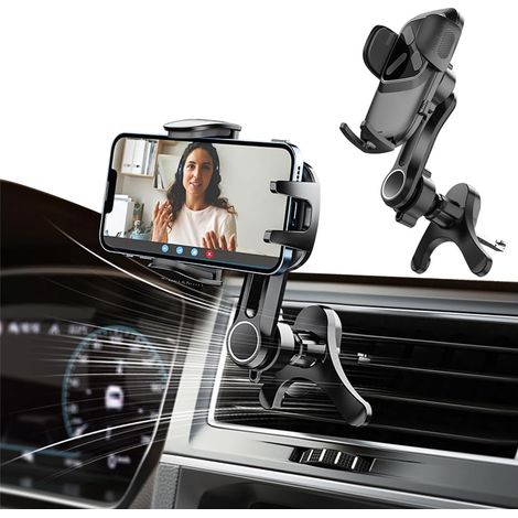 Autotelefonhalterung, Universalhalterung für Autos mit Klimaanlage, Telefonhalterung mit Metallgriff, universelles Autoinnenraumzubehör