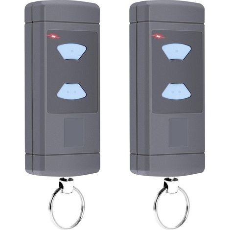 Lot de 2 émetteurs manuels compatibles avec Hörmann 868,3 MHz - Pour porte de garage Hörmann HSE2-868, HSM4-868, HS4-868, 2 canaux (1/5)