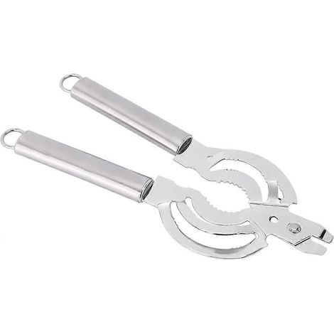 Ouvre-bocal, pince à couvercles en acier inoxydable pour ouvrir facilement les couvercles de boîtes de conserve, de bières, de noix, etc. (1/5)