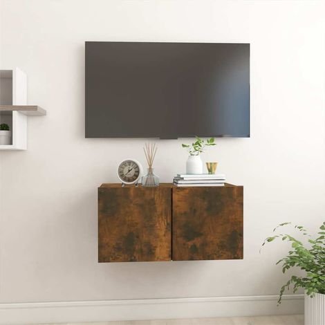 TV-Wandschrank Räuchereiche 60x30x30 cm Holzwerkstoff (1/5)