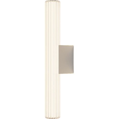 Applique moderna cromata, tubo di vetro con linee, 45 cm IP44, LED a colori variabili, 8W LINEA Light Prestige (1/5)