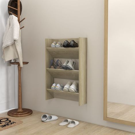 Wand-Schuhschrank Sonoma-Eiche 60x18x90 cm Holzwerkstoff vidaXL466337 (1/5)