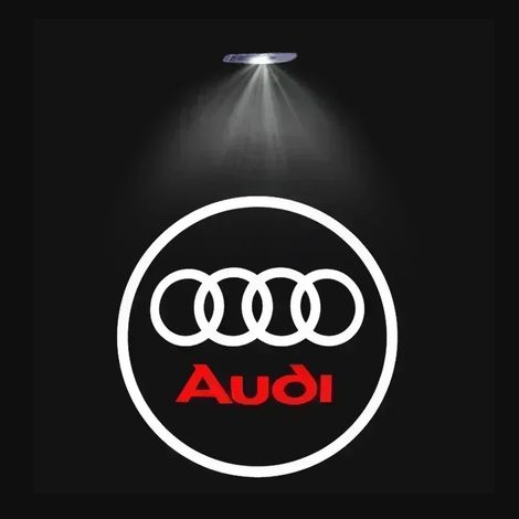 (Audi avec logo rond, 2 pièces, compatible avec 2 portes) Audi Sline S3 S4 S5 S6 S7 RS Quattro Q7 Q5 Q3 A4 B8 8P A3 A6 C7 A5 A6 A8 Projecteur de logo lumineux de bienvenue à LED pour portières de voit (1/4)