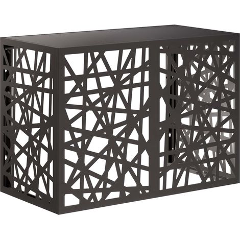 Air Conditioner Cover Black 100 x 50 x 70 cm Steel vidaXL
